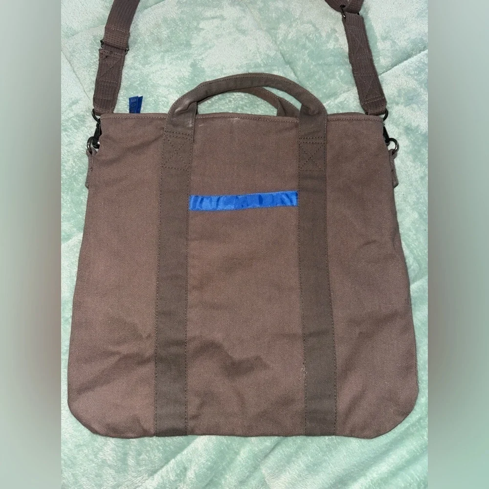 Armani Exchange Brown Messenger Bag with Blue Detail